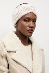 Повязка на голову из мериносовой шерсти Answear.Lab, бежевый