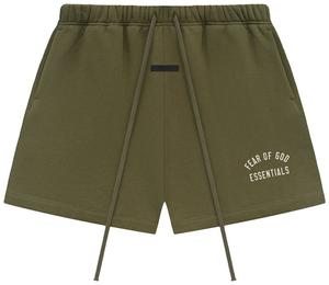 Шорты Fear of God Essentials Fleece Soccer Short 'Military', зеленый