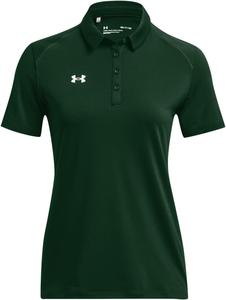 Женская рубашка-поло с коротким рукавом Under Armour Tech Team, Forest Green/White