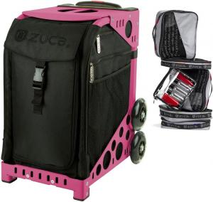 Спортивная сумка-вкладыш Zuca "Stealth", розовая рама, мигающие колеса и набор с чехлом для флаера