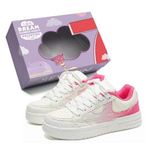 7 SEVFUN Износостойкие легкие низкие скейтерские кроссовки на платформе унисекс светло-розовые, цвет Light Pink