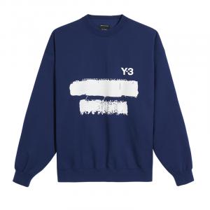 Y 3 свитшот с принтом Y-3, синий