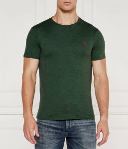 Футболка мужская Polo Ralph Lauren хлопковая облегающая, зеленый
