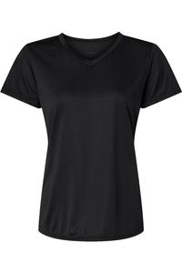 Женская футболка Augusta Sportswear Nexgen Wicking с V-образным вырезом, черный