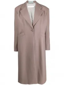 Однобортное пальто Barbara с контрастной полоской DESTREE, коричневый