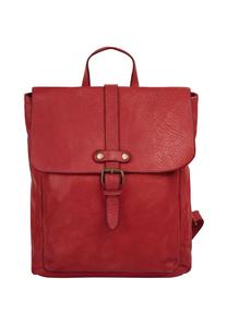 Рюкзак из натуральной кожи, производство Италия Samantha Look, красный