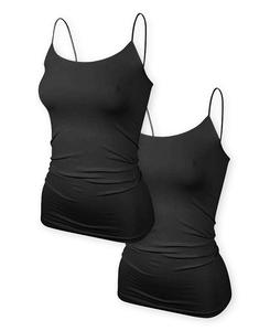 Комплект из двух однотонных полных маек Malibu Sugar для девочек-подростков (12–16 лет) — для больших детей, черный