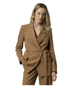 Стильная длинная куртка в стиле «накидка». Kocca, коричневый