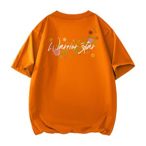 Футболки унисекс с круглым вырезом, средней плотности WARRIOR, оранжевый (heavyweight and 100% cotton)