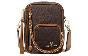 MICHAEL KORS Полиуретановая сумка через плечо маленькая женская коричневая