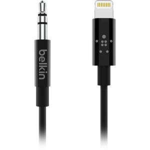 Belkin 3.5mm Audio to Lightning Cable (6', Black)