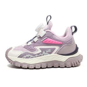 Кроссовки для бега для детей с низким верхом, противоскользящие, с амортизацией, устойчивые к истиранию и теплые. Mulinsen, розовый/фиолетовый