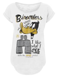 Футболка Looney Tunes Daffy Duck Binoculars Vintage белого цвета F4NT4STIC
