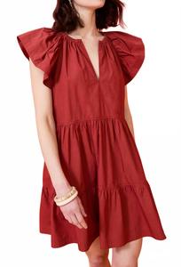 Кара мини-платье в ржавом цвете Marie Oliver, Rust Color