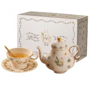 Чайники KAWASIMAYA, 【High-End Gift Box With Tote Bag】Rabbit Fairy Coffee Pot Set (Free Spoon)