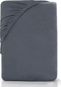 Простыня на резинке , микрофибра с начесом, 100% полиэстер, антрацитовый, 90 x 200 см NatureMark