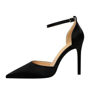 Туфли на тонком каблуке высотой 10 см для женщин QITUMAUL, Black[Heel Height 10Cm]