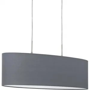 Подвесной светильник PASTERI E27, подвесная лампа Eglo, Grau/nickelfarben