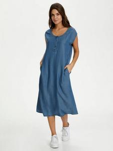 Платье миди Pelina с коротким рукавом из денима KAFFE, Mid Blue