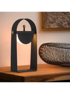 ZMH Настольная светодиодная лампа черного цвета, портативная, теплый белый свет 3000K, работает от батареек