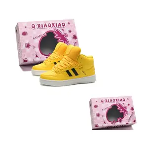 Circle small Скользоустойчивые балансировочные утяжеляющие кроссовки для скейтбординга мид-топ унисекс в коробке - желтый черный, цвет Yellow Black