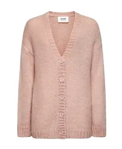 Длинный кардиган с пуговицами в тон ткани. Silvian Heach, розовый