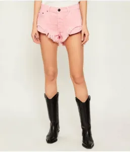 Джинсовые шорты ROLLERS relaxed fit One Teaspoon, розовый