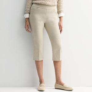 Брюки-капри Petite effortless stretch Croft & Barrow, Odell Beige