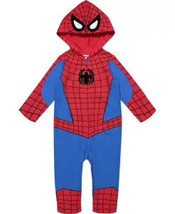 Детский комбинезон на молнии с героями Spider-Verse: Spider-Man, Venom, Iron Man Avengers, мультиколор