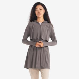 Женская горная треккинговая ветровка с защитой от солнца Quechua 500 серая