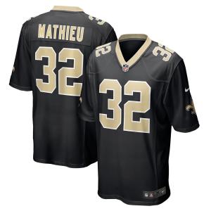 Мужская черная футболка Tyrann Mathieu New Orleans Saints Game Nike