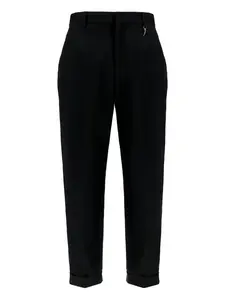 Хлопковые брюки с манжетами Roberto Cavalli, черный