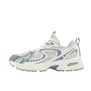 Износостойкие дышащие низкие детские кроссовки унисекс QIAODAN, слоновая кость/серый