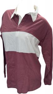 Victoria's Secret Pink длинный рукав регби/поло футболка на пуговицах цвет Morning Rose новый