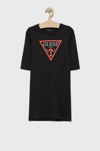 Guess Детское хлопковое платье, черный