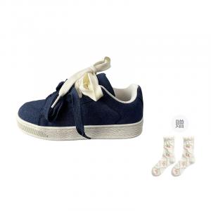 PARK DANCE Скользоустойчивые женские скейтерские кеды низкие фиолетово-голубые с подарком носки, цвет Blue+Gift Socks