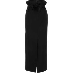 Юбка Max Mara с поясом и пуговицами MaxMara, черный