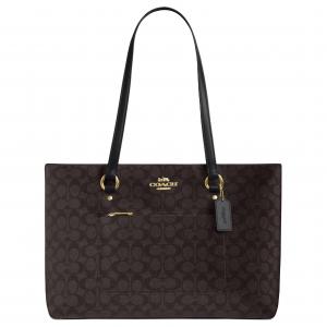 COACH Женская большая сумка через плечо из искусственной и натуральной кожи