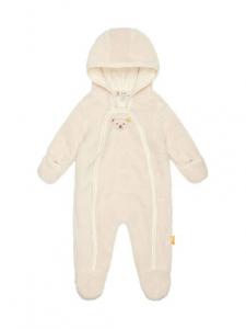 Цельный флисовый жёсткий классический вариант. Steiff, белый