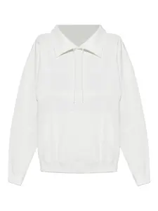 Толстовка с воротником на молнии MM6 Maison Margiela, белый