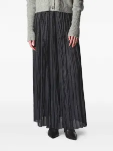 Плиссированная макси-юбка Roberto Collina, черный