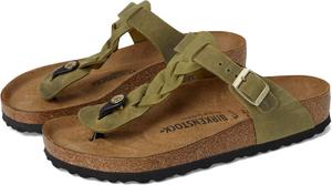 Сандалии Birkenstock Gizeh Braided - Oiled Leather, Green Olive Oiled Leather