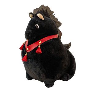 Идиотски милая мягкая плюшевая лошадка Pissie, черный
