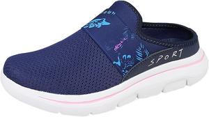 Мужские дышащие спортивные сандалии на удобной посадке, комфортные ортопедические прогулочные туфли для мужчин, нескользящие повседневные шлепанцы Zplmide, синий/розовый