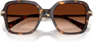Женские солнцезащитные очки Swarovski SK6040F с низкой переносицей и квадратной формой, Havana/Gradient Brown