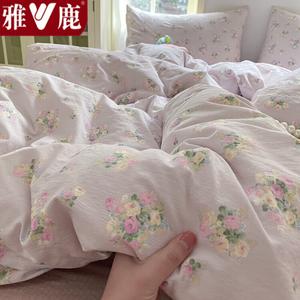 Yalu Комплект постельного белья 1.5м, пододеяльник 150x200 см, виноградный, двуслойный муслин, не линяет и не скатывается