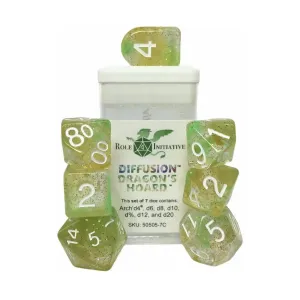 Многогранные игральные кости — Клад Дракона, арка d4 с белыми цифрами (7), Game Dice - Diffusion (Role 4 Initiative)