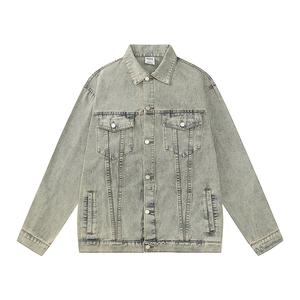 Джинсовая куртка унисекс HELIPORT, Промытая желтая грязь