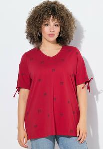 Футболка Ulla Popken BOW SPLIT SLEEVE , Ruby Red/Red