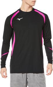 Волейбольная толстовка Mizuno V2MA2123, игровая толстовка, с длинным рукавом, влагоотводящая, быстросохнущая, доступна в детском варианте, черный/пурпурный